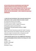 ILETSB CERTIFICATION 200 COMPREHENSIVE QUESTIONS WITH VERIFIED ANSWERS AND DETAILED RATIONALES COVERING PROCEDURAL JUSTICE&comma; ILLINOIS CRIMINAL CODE &lpar;720 ILCS&rpar;&comma; VEHICLE CODE &lpar;625 ILCS&rpar;&comma; CONSTITUTIONAL LAW&comma; EVIDENCE&comma; SEARCH AND SEIZURE&comma; AND DUI ENFORCEMENT -