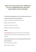HESI LPN-ADN ENTRANCE MOBILITY&NewLine;EXAM COMPREHENSIVE REVIEW&NewLine;QUESTIONS AND ANSWERS