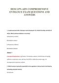 HESI LPN-ADN COMPREHENSIVE&NewLine;ENTRANCE EXAM QUESTIONS AND&NewLine;ANSWERS