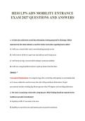 HESI LPN-ADN MOBILITY ENTRANCE&NewLine;EXAM 2027 QUESTIONS AND ANSWERS