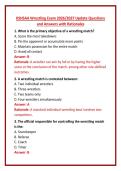 KSHSAA Wrestling Exam 2026&sol;2027 Update Questions and Answers with Rationales