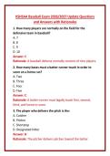 KSHSAA Baseball Exam 2026&sol;2027 Update Questions and Answers with Rationales 