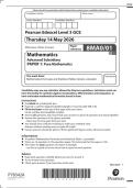 &lbrack;Verified&rsqb; May 2026 Edexcel AS-Level Maths Past Paper 1 &lbrack;8MA0&sol;01&rsqb;