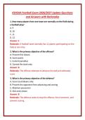 KSHSAA Football Exam 2026&sol;2027 Update Questions and Answers with Rationales