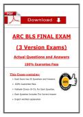 ARC BLS Final Exam &ndash; American Red Cross &lpar;2026&sol;2027&rpar; Actual Questions & Answers