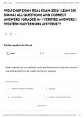 WGU D469 EXAM REAL EXAM 2026 &vert; LEAN SIX SIGMA &vert; ALL QUESTIONS AND CORRECT ANSWERS &vert; GRADED A&plus; &vert; VERIFIED ANSWERS &vert; WESTERN GOVERNORS UNIVERSITY&NewLine;