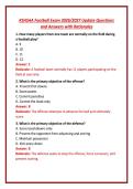 KSHSAA Football Exam 2026&sol;2027 Update Questions and Answers with Rationales