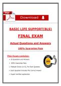 BLS Final Exam &ndash; Basic Life Support &lpar;2026&sol;2027&rpar; Actual Questions & Answers to Pass the Exam