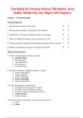 Test Bank for Forensic Science&colon; The Basics 4th Edition by Mirakovits & Siegel &vert; All Chapters &vert; A&plus; Grades