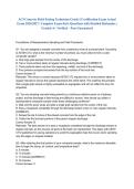 ACI Concrete Field-Testing Technician Grade I Certification Exam Actual Exam 2026&sol;2027 &vert; Complete Exam-Style Questions with Detailed Rationales &vert; Graded A&plus; Verified &ndash; Pass Guaranteed