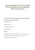 NR 606 MIDTERM EXAM &ndash; DIAGNOSIS&NewLine;& MANAGEMENT IN PSYCHIATRIC&NewLine;MENTAL HEALTH II