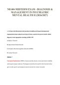 NR 606 MIDTERM EXAM - DIAGNOSIS &&NewLine;MANAGEMENT IN PSYCHIATRIC&NewLine;MENTAL HEALTH II &lpar;2026&sol;2027&rpar;
