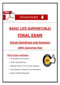 Basic Life Support BLS Final Exam &ndash; Actual Questions & Answers &lpar;2026&sol;2027&rpar; Pass &lpar;100&percnt; Verified&rpar;