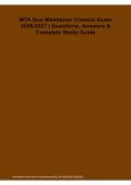 MTA Bus Maintainer Chassis Exam 2026&sol; 2027 Questions Answers Complete Study Guide