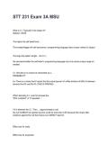 STT 231 Exam 3A MSU Questions and Correct Answers with Rationales &lpar;2026&sol;2027&rpar;&NewLine;