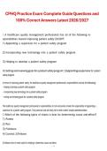 CPHQ Practice Exam Complete Guide &ndash; Questions and Correct Answers for 2026&sol;2027 Exam Preparation