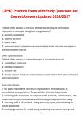 CPHQ Practice Exam &ndash; Study Questions and Correct Answers for 2026&sol;2027 Exam Preparation