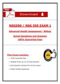 NSG 500 Exam 1 &ndash; Advanced Health Assessment Wilkes &lpar;2026&sol;2027&rpar; Actual Questions & Answers to Pass the Exam &lpar;100&percnt; Verified&rpar;