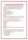 ANCC Psychiatric-Mental Health Nurse Practitioner &lpar;PMHNP&rpar; Exam Questions and Answers with Rationales 2026&sol;2027 Update 