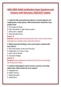 ANCC MED-SURG Certification Exam Questions and Answers with Rationales 2026&sol;2027 Update 