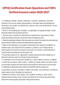 CPHQ Certification Exam &ndash; Questions and Verified Answers 2026&sol;2027 Exam Preparation