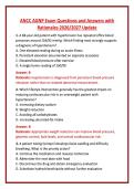 ANCC AGNP Exam Questions and Answers with Rationales 2026&sol;2027 Update 