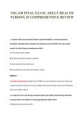 NSG 430 EXAM PACKAGE DEAL 100&percnt; VERIFIED