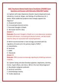 ANCC Psychiatric-Mental Health Nurse Practitioner &lpar;PMHNP&rpar; Exam Questions and Answers with Rationales 2026&sol;2027 Update