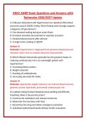 ANCC AGNP Exam Questions and Answers with Rationales 2026&sol;2027 Update 