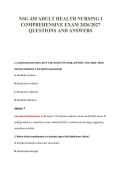 NSG 430 EXAM PACKAGE DEAL 100&percnt; VERIFIED