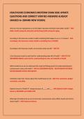 HEALTHCARE ECONOMICS MIDTERM EXAM 2026 UPDATE&NewLine;QUESTIONS AND CORRECT VERIFIED ANSWERS ALREADY&NewLine;GRADED A&plus; &lpar;BRAND NEW VISION&rpar;&NewLine;