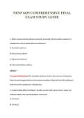 NRNP 6635 COMPREHENSIVE FINAL&NewLine;EXAM STUDY GUIDE