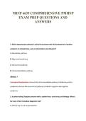 NRNP 6635 COMPREHENSIVE PMHNP&NewLine;EXAM PREP QUESTIONS AND&NewLine;ANSWERS