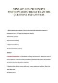 NRNP 6635 COMPREHENSIVE&NewLine;PSYCHOPHARMACOLOGY EXAM 2026&NewLine;QUESTIONS AND ANSWERS