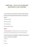 NRNP 6635 &ndash; FINAL EXAM 2026&sol;2027&NewLine;QUESTIONS AND ANSWERS