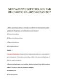 NRNP 6635 PSYCHOPATHOLOGY AND&NewLine;DIAGNOSTIC REASONING EXAM 2027
