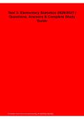Test 3 Elementary Statistics 2026&sol; 2027 Questions Answers Complete Study Guide