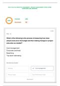 WGU C722&vert; OA&vert; OBJECTIVE ASSESSMENT&vert; PROJECT MANAGEMENT &lpar;PHEO&rpar; EXAM QUESTIONS AND ANSWERS &vert;FULLY SOLVED