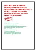 NR507 WEEK 4 MIDTERM EXAM&colon; &NewLine;ADVANCED PATHOPHYSIOLOGY &ndash; &NewLine;COMPLETE ACTUAL EXAM QUESTIONS 1&NewLine;100 WITH VERIFIED ANSWERS AND &NewLine;DETAILED RATIONALES 2026 Q&A &vert; &NewLine;INSTANT DOWNLOAD PDF&rsqb; 