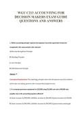 WGU C213 ACCOUNTING FOR&NewLine;DECISION MAKERS EXAM GUIDE&NewLine;QUESTIONS AND ANSWERS