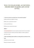 WGU C213 EXAM GUIDE&colon; ACCOUNTING&NewLine;FOR DECISION MAKERS &lpar;ADVANCED&NewLine;LEVEL&rpar;