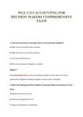 WGU C213 ACCOUNTING FOR&NewLine;DECISION MAKERS COMPREHENSIVE&NewLine;EXAM