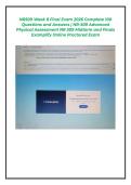 NR509 Week 8 Final Exam 2026 Complete 100 &NewLine;Questions and Answers &vert; NR-509 Advanced &NewLine;Physical Assessment NR 509 Midterm and Finals &NewLine;Examplify Online Proctored Exam 