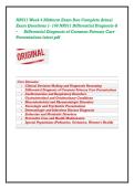 NR511 Week 4 Midterm Exam Due Complete Actual &NewLine;Exam Questions 1- 100 NR511 Differential Diagnosis & &NewLine;&bull; Differential Diagnosis of Common Primary Care &NewLine;Presentations latest pdf 