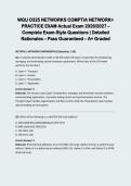 WGU D325 NETWORKS COMPTIA NETWORK&plus; PRACTICE EXAM Actual Exam 2026&sol;2027 &ndash; Complete Exam-Style Questions &vert; Detailed Rationales &ndash; Pass Guaranteed &ndash; A&plus; Graded