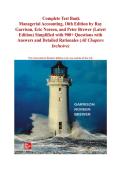 Master Managerial Accounting&excl; Complete 18th Ed&period; Test Bank &vert; 900&plus; Questions with Detailed Rationales & Solutions