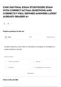 CMN 548 FINAL EXAM STUDYGUIDE EXAM WITH CORRECT ACTUAL QUESTIONS AND CORRECTLY WELL DEFINED ANSWERS LATEST ALREADY GRADED A&plus;