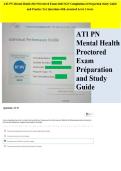 ATI PN Mental Health 2023 Proctored Exam Study&NewLine;Guide and Practice Test