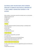 ELECTRICAL CRAFT HELPER EXAM LATEST UPDATED 2026&sol;2027 A COMPLETE SOLUTION ALL ANSWERS GET IT 100&percnt; CORRECT VERIFIED BEST GRADED A&plus; FOR SUCCESS