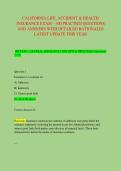 CALIFORNIA LIFE&comma; ACCIDENT & HEALTH &NewLine;INSURANCE EXAM &ndash; 300 PRACTICE QUESTIONS &NewLine;AND ANSWERS WITH DETAILED RATIONALES &NewLine;LATEST UPDATE THIS YEAR 